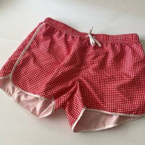 Gingham red white picnics basket print shorts Venus size medium in EUC